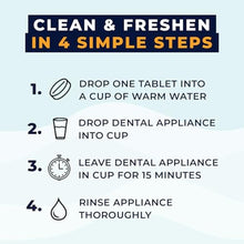 Load image into Gallery viewer, FRESH KNIGHT Retainer Cleaner Tablets 120 - Invisalign Cleaner - Denture Cleaner. Efferdent Retainer Cleaner Tablets, Night Guard, Mouth Guards, Aligners & Dental Appliance Cleaner - 4 Month Supply._3860