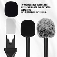 Load image into Gallery viewer, Fukaisu Mic Handle for DJI Mic Mini/2/3 RODE Wireless GO 2/3 Hollyland Lark M1/C1 BOYA Mini, Wireless Lav Microphone Holder Handheld Adapter with Windshields for Interview Vlogging Report, asshowninthepicture_89