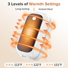 Load image into Gallery viewer, Fulog 2 Pack Hand Warmers Rechargeable, Portable Magnetic Electric Hand Warmers, 12H Max Heating Time Pocket Size for Outdoors, Camping - Winter Gifts for Women Men, BlackWhite_2039