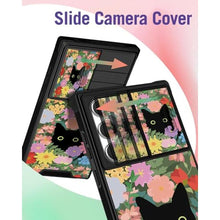 Load image into Gallery viewer, Funermei 2in1 for Samsung Galaxy S24 Ultra Case Women Cute Girls Phone Cover Girly Aesthetic Flower Cat Unique Design Camera Cover Compatible with MagSafe Ring Holder Stand Funda for S24 Ultra_698
