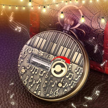 Load image into Gallery viewer, FUNGORGT Bronze Pocket Watch Chain with Vintage Pocket Watches for Men *Sky City* Musical Pocket Watch Fathers Day/Birthday/Christmas Gifts, DBronze_1644