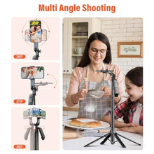 Load image into Gallery viewer, Funxee Selfie Stick Phone Tripod - 71 inch Tall Cell Phone Holder with Detachable Wireless Remote and 2 LED Lights for Recording, Video and Picture, Phone Stand for iPhone, Android, Camera & Gopro, Black_6241
