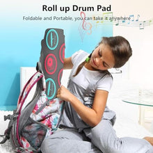 Load image into Gallery viewer, FVEREY Electronic Drum Set for Kids - 9 Drum Pads, 2 Pedals & 2 Sticks, Drum Kit with Headphone Jack, Rechargeable Drums Pad for Kid Age 8-12, Gifts for Boys & Girls Ages 7 8 9 10 11 12 13+ Year Old_2244