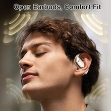 Load image into Gallery viewer, FYSUCSI Open Ear Bluetooth Headphones Wireless Earbuds with Earhook 50H Playback Air Conduction Sweatproof Sports Ear Buds Touch Control Earphones for Running,Workout, Beige_4040