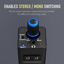 Load image into Gallery viewer, FZONE P4 Wired in-Ear Monitor IEM Amplifier Portable IEM Quickly Switch Stereo Mono for Drummer,Band,Studio, BLACK_1095
