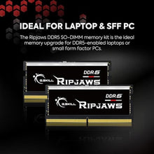 Load image into Gallery viewer, G.SKILL Ripjaws DDR5 SO-DIMM Series DDR5 RAM 32GB (1x32GB) 4800MT/s CL40-39-39-76 1.10V Unbuffered Non-ECC Notebook/Laptop Memory SO-DIMM (F5-4800S4039A32GA1-RS), Black_529