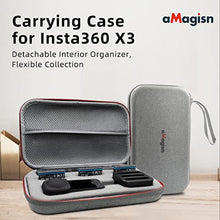 Load image into Gallery viewer, Gaekol Carrying Case for Insta360 X3 Camera, Hard Shell Bag Travel Case with EVA Liner Compatible Insta360 X3 Accessories, Gray_2049