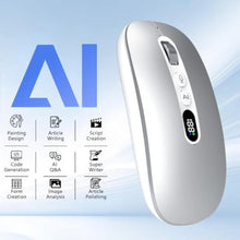 Load image into Gallery viewer, GAMINJA Ai Mouse With Voice Typing with ChatGPT & Translator(Silver New), Silvernew_48