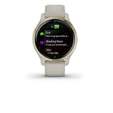 Load image into Gallery viewer, Garmin Venu 2S, Smaller-Sized GPS Smartwatch with Advanced Health Monitoring and Fitness Features, Light Gold Bezel with Tan Case and Silicone Band, (010-02429-01), LightGoldandTan_2362