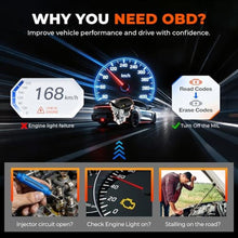 Load image into Gallery viewer, GEARLASSO OBD2 Scanner Engine Code Reader, V529 OBDII Diagnostic Tool Battery Tester, Live Data, I/M Readiness for Most Vehicles with 2.8 Color Screen_2137