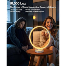 Load image into Gallery viewer, Geecent Sun Lamp 10000 Lux Light Therapy Lamp, UV-Free with Remote Control, 3 Color Temperatures, 4 Bright Levels & Timer, Seasonal Sunlight for Home, Office, White_108