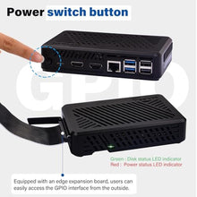 Load image into Gallery viewer, GeeekPi DeskPi Lite Pi5 Case with Power Button,PCIe to M.2 HAT,Active Cooler, and Dual Full-Size HDMI for Raspberry Pi 5, Supports M.2 NVMe M-Key 2230/2242/2260/2280 SSDs, Black_5401