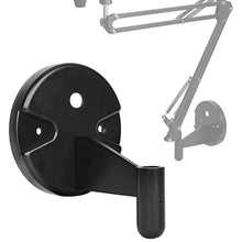 Load image into Gallery viewer, GEEKRIA for Creators Microphone Boom Arm Wall Mount Adapter, Wall Mount Microphone Holder with Adjustable Interface Aperture Compatible with Aokeo AK-35, TONOR T20, InnoGear Mic Arm (Black)_1