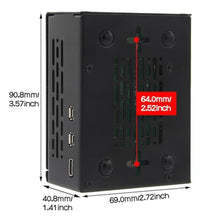 Load image into Gallery viewer, Geekworm PCIe Metal Case P579 for Raspberry Pi 5 Support Top M.2 NVMe HAT X1001/X1004/X1003/X1015/X1000 & Raspberry Pi 5 Active Cooler_72