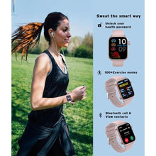 Load image into Gallery viewer, Geelouxian Men's Women's Smart Watch,1.96-inch HD Touchscreen Smartwatch,100+ Sports,Blood Pressure,Heart Rate,Blood Oxygen,Sleep Monitoring,IP68 Waterproof Fitness Tracker,Android iOS iPhone (Pink)_1303