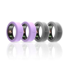 Load image into Gallery viewer, GenXenon Smart Ring Protector Compatible with Oura Ring Gen 3/Samsung Galaxy Ring H-01, Silicone Smart Ring Cover Working Out Accessories Women & Men, PurpleTransparent_1