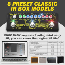 Load image into Gallery viewer, Getaria Guitar Multi Effects Pedal IR Cab Electric Guitar Pedals Multi Effects Processor Delay Reverb Pedals Overdrive Pedal for Bass Guitar, CubeBaby_2587