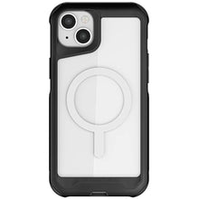Load image into Gallery viewer, Ghostek Atomic Slim iPhone 14 Plus Case - Aluminum Metal Bumper Cover with Crystal Clear Back - Shockproof Protective Case - Wireless Charging Compatible iPhone 14 Plus Case MagSafe 2022 (6.7")(Black)_1