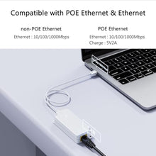 Load image into Gallery viewer, Gigabit PoE to USB C Converter, USB-C to Ethernet Adapter with 10W Charging_386