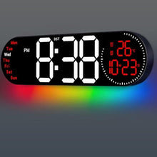 Load image into Gallery viewer, GLOKUUCA 17.2 Inch Large Digital Wall Clock with 9 Color Changing,Red_1
