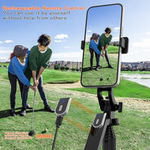 Load image into Gallery viewer, Golf Monopod and Tripod Selfie Stick to Record Golf Swing -71" Etendable Cell Phone Tripod Stand with Spike, Wireless Remote, Golf Training Aid Compatible with iPhone Android & Cameras, Black_1818