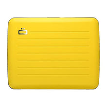Load image into Gallery viewer, GON -DESIGNS- Aluminum wallet, Large capacity with metal lock, RFID Protection against fraud and demagnetization, Smart Case OSLO Large model, MattPaintTaxiYellow_2620