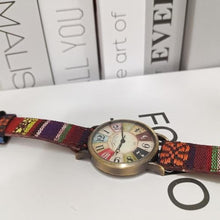 Load image into Gallery viewer, Gosasa Creative Multicolor Watch for Women Woven Strap Fashion Rainbow Pattern Women's Watches Boho Hippie Watch Casual Style Wonderful Ladies Gift, Blue_3256