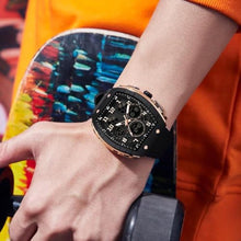 Load image into Gallery viewer, Gosasa Watches for Men Luminous Rectangle Dial Silicone Wristwatch with Digital Analog Dual Time Display Countdown Stopwatch Punk Cool Design 5ATM Waterproof (Black)_2844
