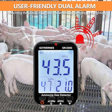 Load image into Gallery viewer, GOYERRNES Ammonia Gas Meter Detector, NH3 Gas Monitor Sensor with Range 0-100 ppm, Portable Air Quality Detector Meter for Farm, Poultry, Pig & Livestock (Rechargeable)_5822