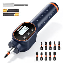 Load image into Gallery viewer, GOYOJO Digital Torque Screwdriver 7.0870.8 in-lb / 0.88 Nm, 1/4" Adjustable Torque Screwdriver Set with Buzzer & Magnetic Bits, 999 Data Storage, for Gunsmithing, Electronics, and Mounting, DarkBlue_1