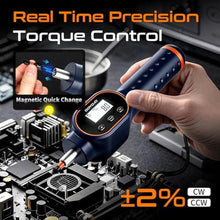 Load image into Gallery viewer, GOYOJO Digital Torque Screwdriver 7.0870.8 in-lb / 0.88 Nm, 1/4" Adjustable Torque Screwdriver Set with Buzzer & Magnetic Bits, 999 Data Storage, for Gunsmithing, Electronics, and Mounting, DarkBlue_5505