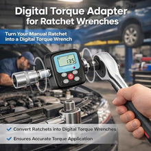 Load image into Gallery viewer, GOYOJO Digital Torque Wrench Adapter, 4-135Nm (2.95-99.6 ft-lb) Electronic Torque Converter with Digital Display, 1/2", 1/4", 3/8" Adapters for Motorcycles, Engine Maintenance, and Versatile DIY Use, nmFtlb_5490