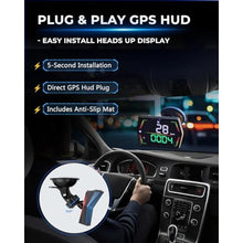 Load image into Gallery viewer, GPS Heads Up Display for Cars HUD, Real-Time Digital Gauge Speedometer, Upgraded 4" Large-Screen, 3-Level Speed Alerts & Fatigue Warning Suitable for All Vehicles, Black_798