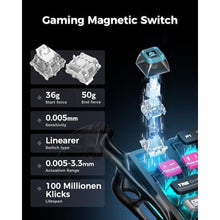 Load image into Gallery viewer, GravaStar Mercury V75Pro HE Keyboard 75% Layout Gaming Keyboard, HallEffect Magnetic Switches, Only Wired, HotSwappable, 8000Hz Polling, DualZone RGB, SemiAluminum Frame with Cyberpunk_1855