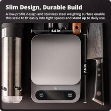 Load image into Gallery viewer, Greater Goods Digital Food Scale for Kitchen & Baking, 10kg/22lb High-Capacity Weight Scale with 1g Precision, Stainless Steel Platform, Hi-Def LCD, Ideal for Bread, Sourdough & Bulk Cooking, StainlessSteel_8281