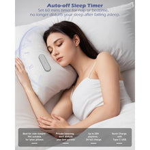 Load image into Gallery viewer, GroTawel Under Pillow Bluetooth Speaker for Sleep: Private Bone Conduction Portable Speaker with White Noise - 20-Hour Battery Life for Soothing Sleep Sound (Black)_140