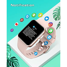 Load image into Gallery viewer, GRV Smart Watch for Men Women, Smartwatch for iOS and Android Phones Personalized Watch Faces IP68 Waterproof, Fitness Tracker with Heart Rate/Blood Oxygen/Sleep Monitor Steps Calories Tracker (Pink), ScreenPink_1532