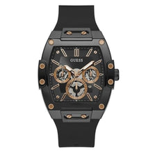 Load image into Gallery viewer, Guess Mens 43mm Watch - Black Strap, Dial & Case, BlackBlackRoseGold_1