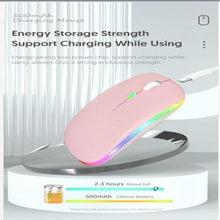 Load image into Gallery viewer, Guiheng Wireless Bluetooth Mouse,LED Dual Mode Rechargeable Silent Slim Laptop Mouse,Portable(BT5.2+USB Receiver) Dual Mode Computer Mice,for Laptop,Desktop Computer,ipad Tablet,Phone,TV (Pink)_6307
