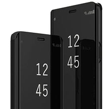 Load image into Gallery viewer, Gxmeuie S24 Ultra 5G Case Compatible With Samsung Galaxy S24 Ultra 5G Cell Phone Case With Kickstand,Pu Leather,Clear View Mirror Flip Cover Shockproof Protective Cover (Black)_1