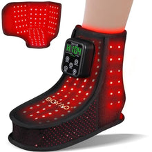 Load image into Gallery viewer, HAIYUE Red Light Therapy Wrap for Feet, Infrared Light Therapy for Ankle, 6000mAh Battery Portable Adjustable Cordless Red Light Pad for Foot Joint Muscle Comfort, 660nm & 850nm, Black_1
