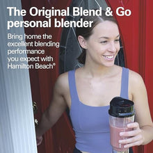 Load image into Gallery viewer, Hamilton Beach Portable Blender for Smoothies With 14 oz. Travel Jar, Black_1376