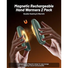Load image into Gallery viewer, Hand Warmers Rechargeable 2 Pack, 3-Settings Rechargeable Hand Warmer, AI Smart Heating, Pocket Portable Electric Hands Warmer, Magnetic Handwarmers, A Winter for Loved Ones, Green_1121