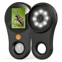 Load image into Gallery viewer, Handheld Digital Microscope, Portable Pocket Magnifying Glass for Adult with 2.0 Inch Color Screen, 200w, 500x Magnification, Built in 8LEDs, Compatible with OS X (Black)_1
