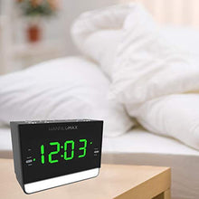 Load image into Gallery viewer, HANNLOMAX HX-128CR Alarm Clock Radio, FM, USB Charge, Night Light, Green_4762