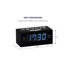 Load image into Gallery viewer, HANNLOMAX HX-144CR Alarm Clock Radio, AM/FM, 1.2 Blue LED Display, BlackblueLed_4752