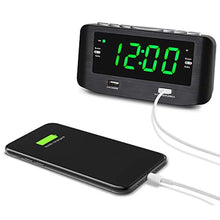 Load image into Gallery viewer, HANNLOMAX HX-146CR Alarm Clock Radio, Bluetooth, USB Charge/MP3 (Black)_4755