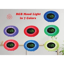 Load image into Gallery viewer, HANNLOMAX HX-162CR Alarm Clock Radio, RGB Mood Light (Silver)_4592