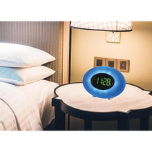 Load image into Gallery viewer, HANNLOMAX HX-162CR Alarm Clock Radio, RGB Color Mood Light (Purple)_4941