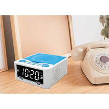 Load image into Gallery viewer, HANNLOMAX HX-300CD CD Player, Alarm Clock Radio, USB Charger (Blue), White_4757